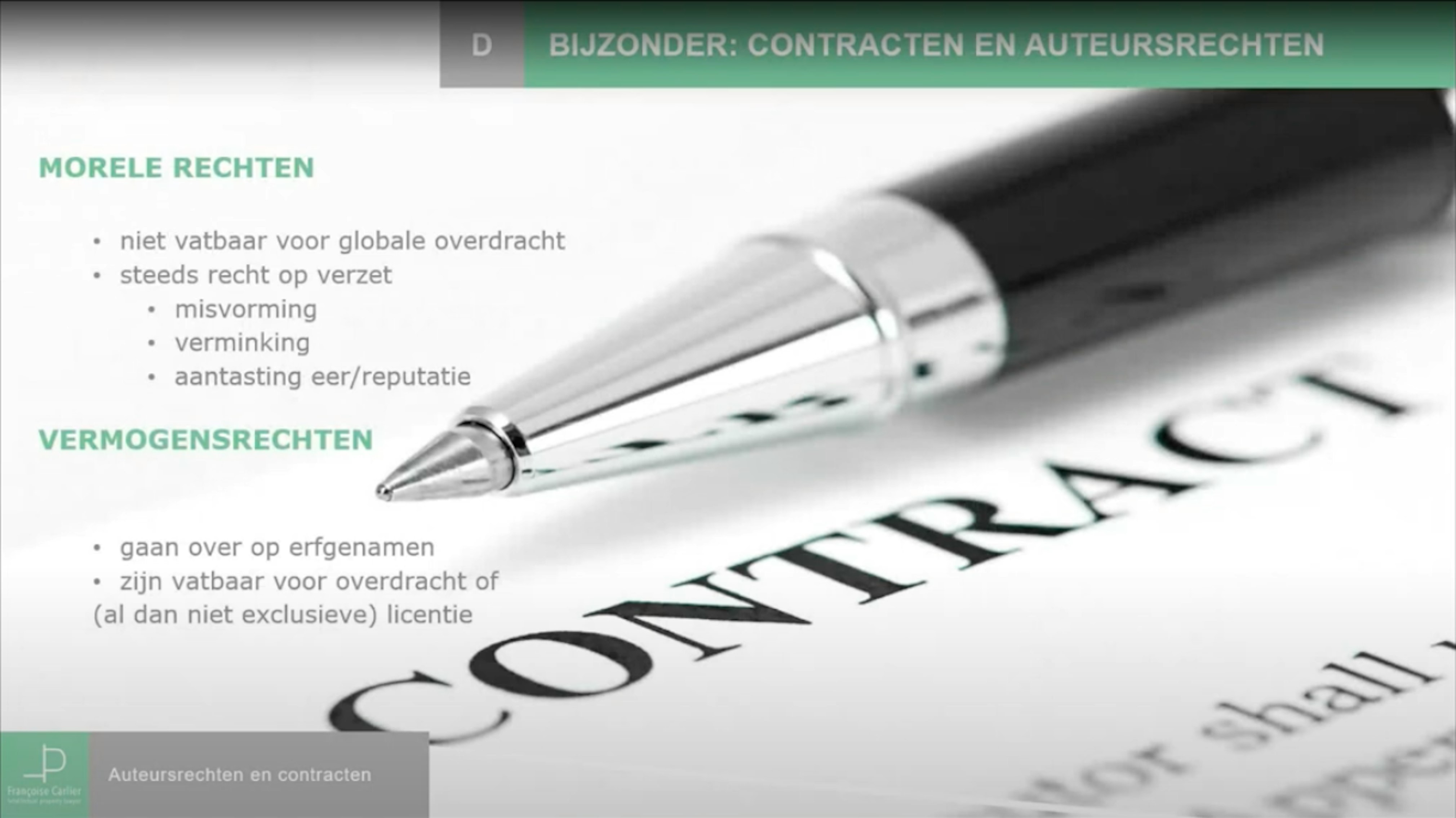 Auteursrechten, licentie en overdracht: wettelijke regels overdracht of licentie auteursrechten