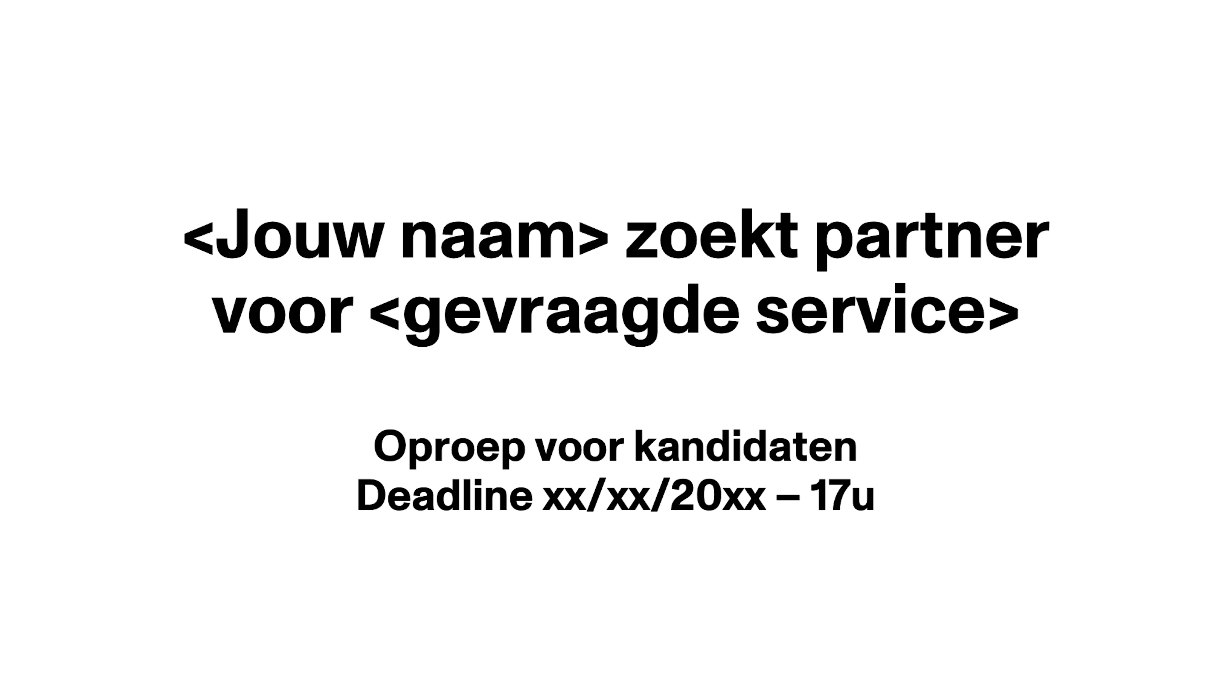 FDC Template oproep kandidaten FDC Template oproep kandidaten