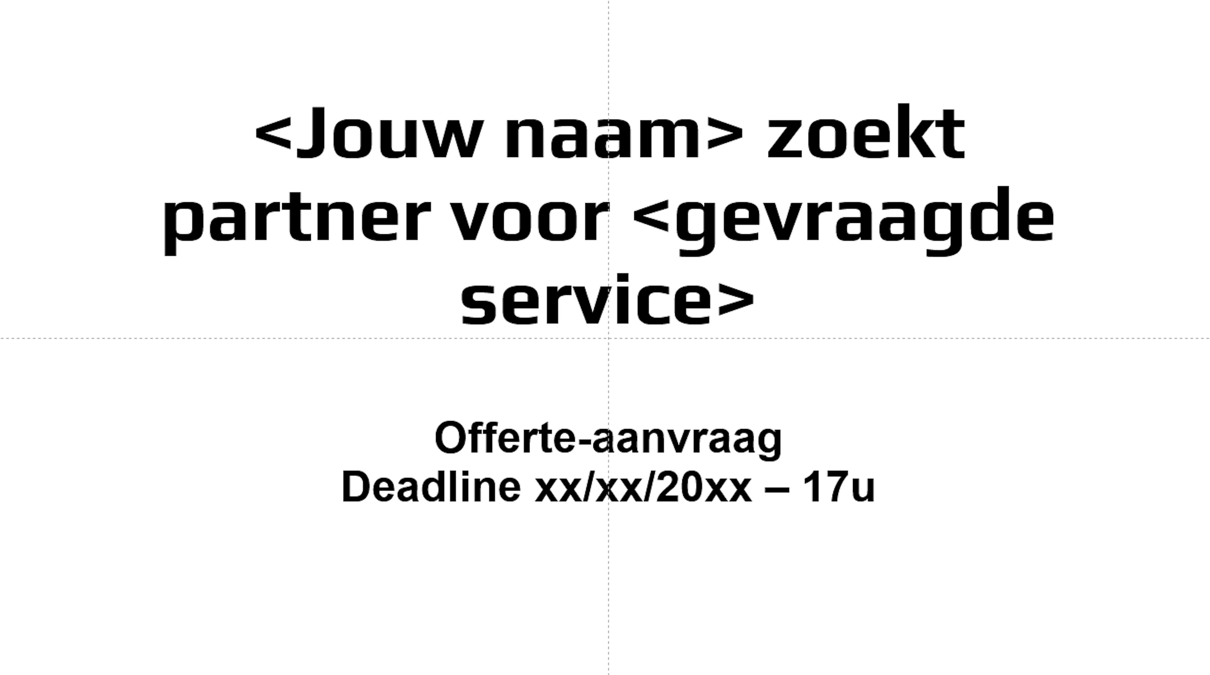 Template voor offerte-aanvraag bij een designopdracht Template voor offerte-aanvraag bij een designopdracht