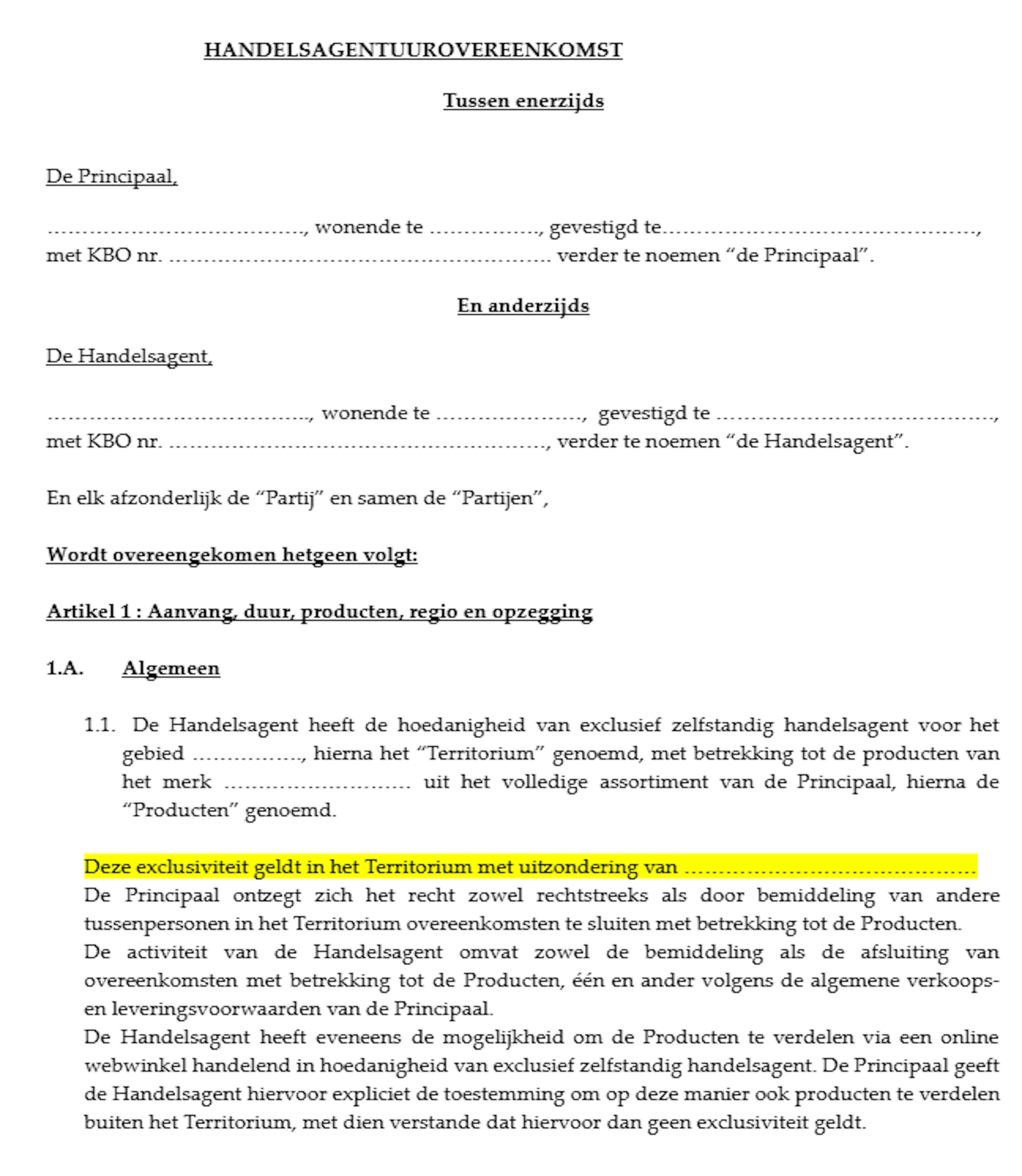 Thumbnail Contract handelsagent Thumbnail Contract handelsagent