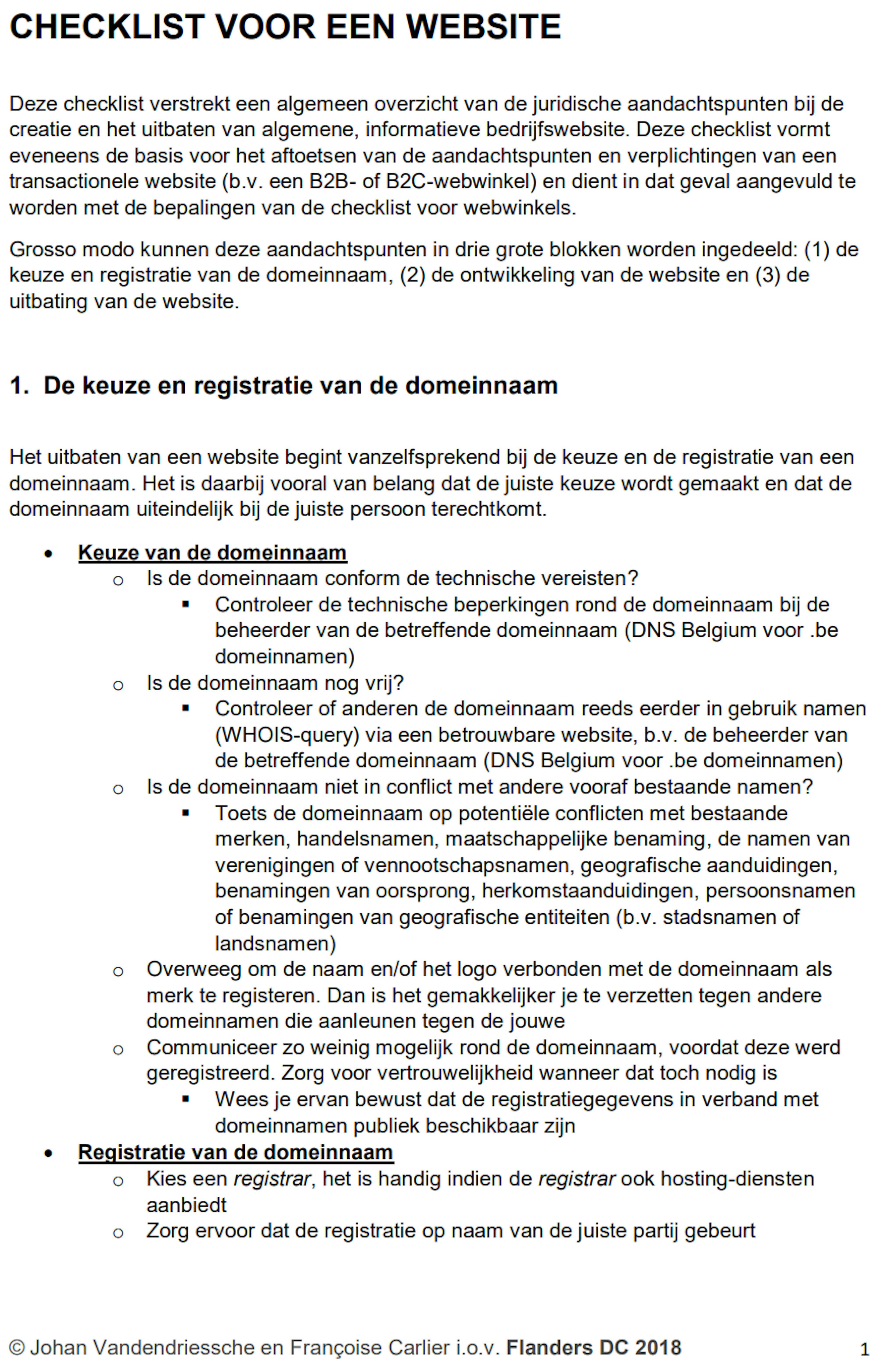 Thumbnail Checklist voor een website Thumbnail Checklist voor een website