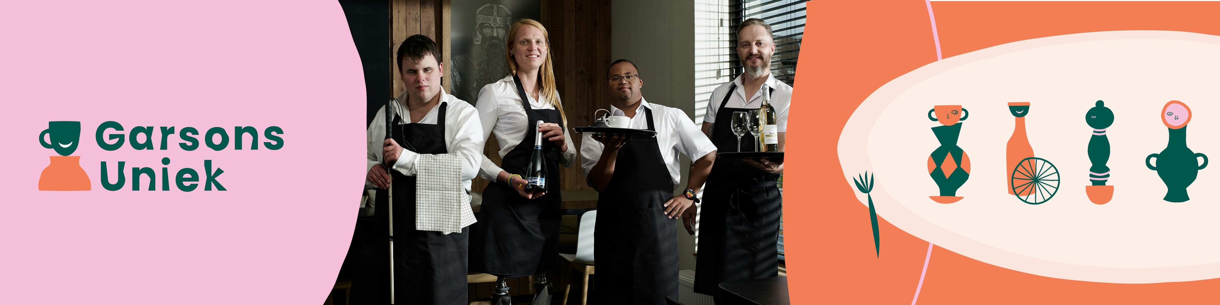 Banner garsons uniek Campagne Garsons Uniek. Foto © Geert De Taeye.