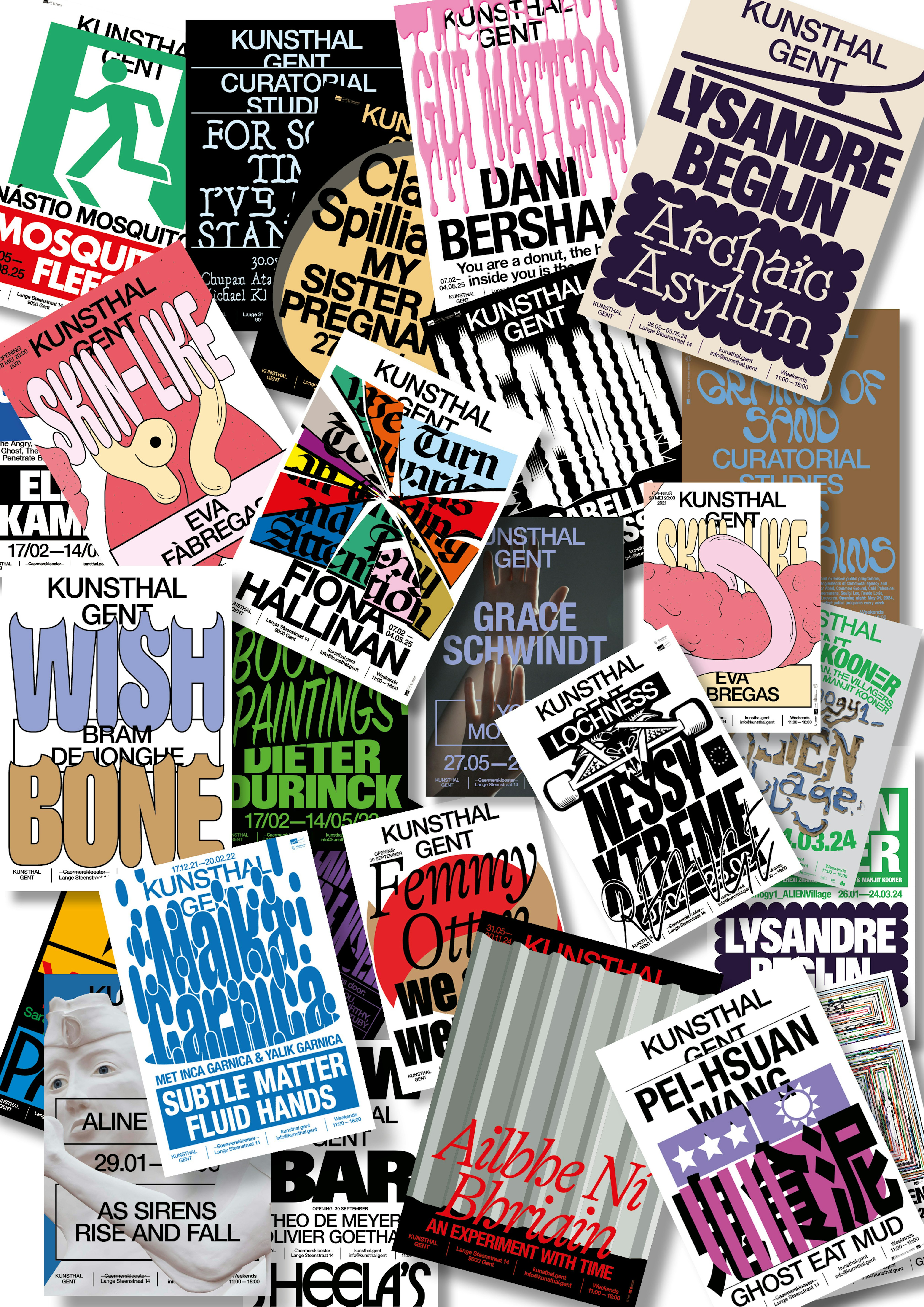 Overzicht1 Grafische vormgeving Kunsthal Gent