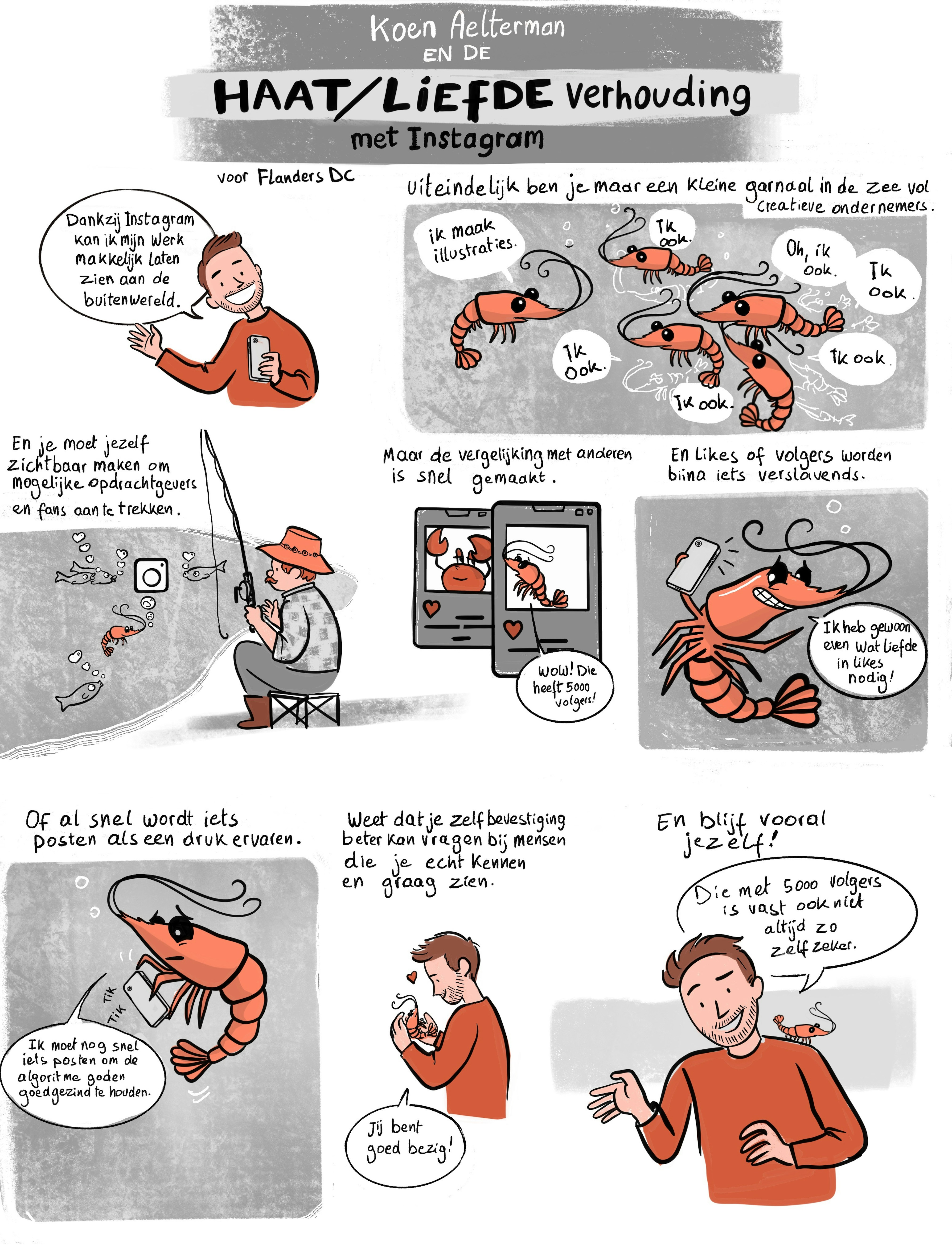 Koen Aelterman, haat-liefdeverhouding met Instagram