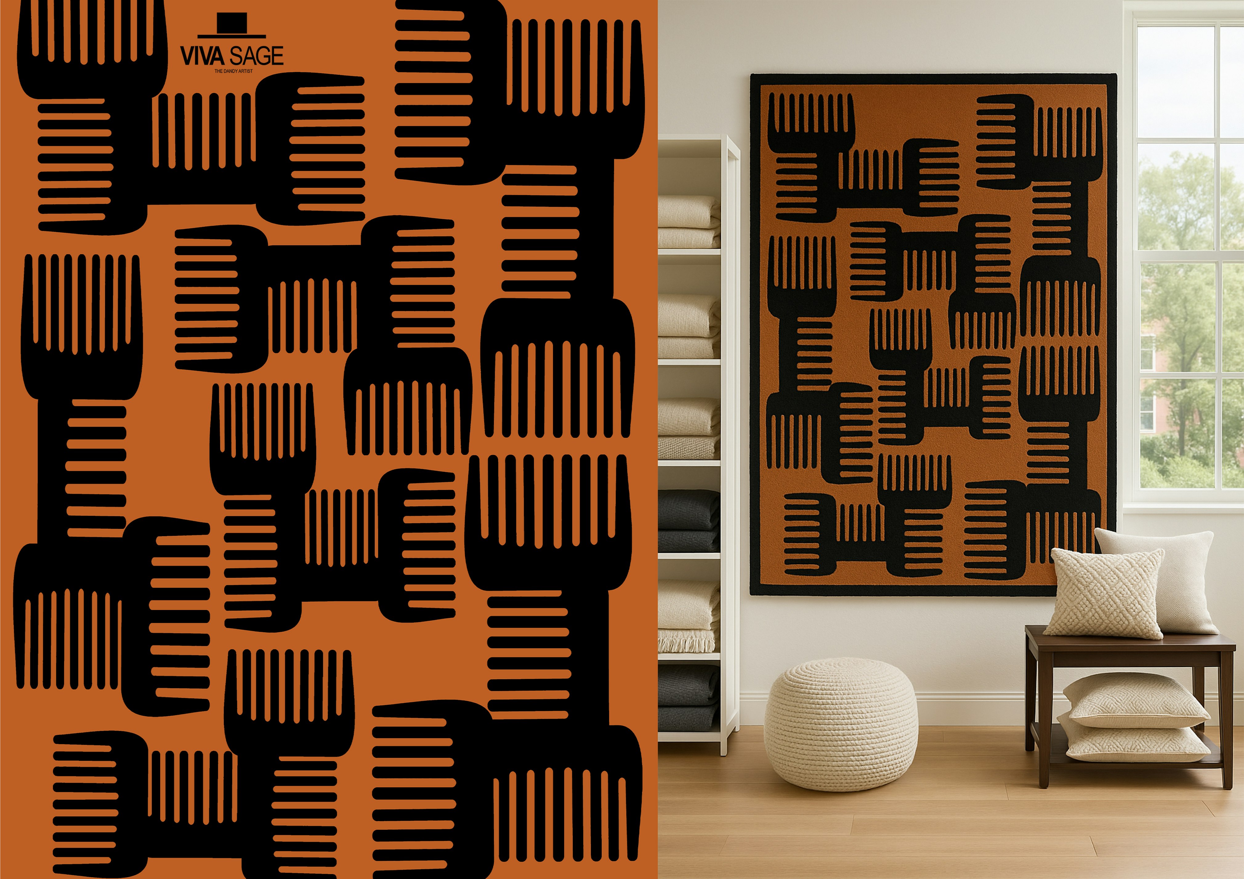 Viva sage thabethe rug designs Golden Roots, Viva Sage Thabethe